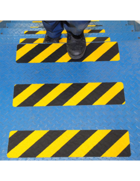 BOLSA 1 TIRA ADHESIVA ANTIDESLIZANTE 150X610MM AMARILLO/NEGRO TARIFOLD 197614