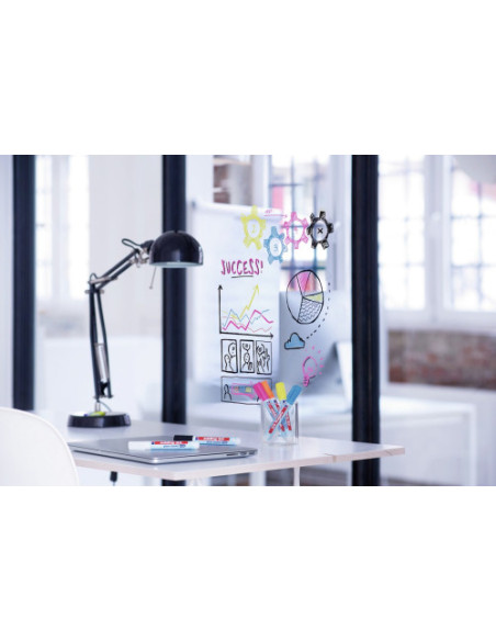 BOLSA CON 4 MARCADORES EDDING 95 COLORES BLANCO, AMARILLO, ROSA Y AZUL EDDING 95-099