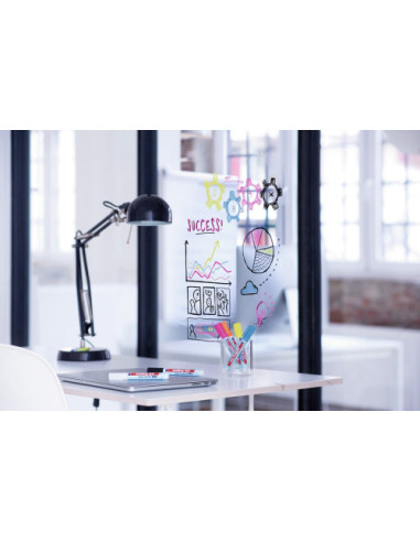 BOLSA CON 4 MARCADORES EDDING 95 COLORES NEGRO,...