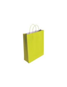 BOLSA PAPEL CON ASAS CELULOSA PISTACHO S 24X10X32 CM BISMARK 329821