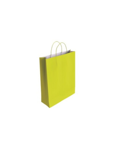 BOLSA PAPEL CON ASAS CELULOSA PISTACHO S 24X10X32 CM BISMARK 329821