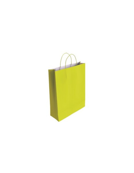 BOLSA PAPEL CON ASAS CELULOSA PISTACHO S 24X10X32 CM BISMARK 329821
