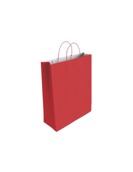 BOLSA PAPEL CON ASAS CELULOSA ROJO A L 32X14X40 CM BISMARK 329827