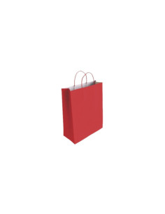 BOLSA PAPEL CON ASAS CELULOSA ROJO XS 18X8X24 CM BISMARK 329824