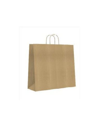 BOLSA PAPEL CON ASAS KRAFT MARRON L 32X14X40 CM BISMARK 329839