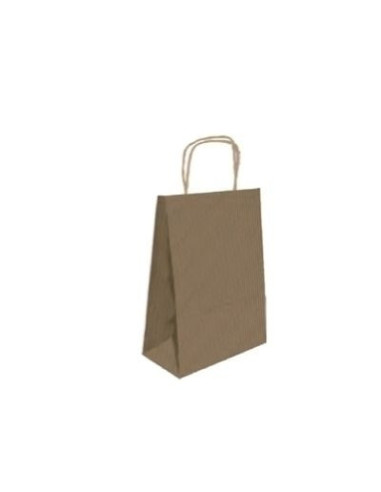 BOLSA PAPEL CON ASAS KRAFT MARRON M 27X12X37 CM BISMARK 329838