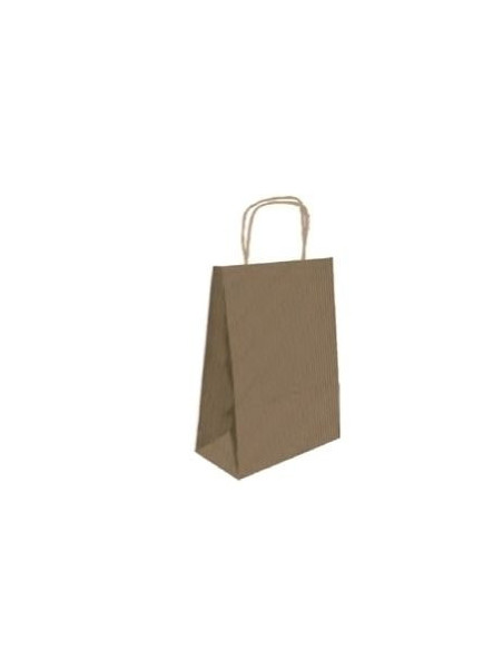 BOLSA PAPEL CON ASAS KRAFT MARRON M 27X12X37 CM BISMARK 329838