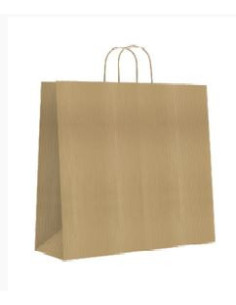 BOLSA PAPEL CON ASAS KRAFT MARRON S 24X10X32 CM BISMARK 329837