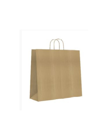 BOLSA PAPEL CON ASAS KRAFT MARRON S 24X10X32 CM BISMARK 329837