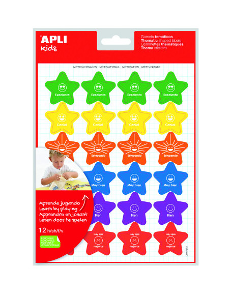 BOLSA GOMETS - PEGATINAS TEMÁTICAS REMOVIBLES CON FRASES MOTIVACIONALES - 288 GOMETS