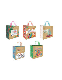 BOLSA KRAFT NAVIDAD MENSAJES BISMARK 331662