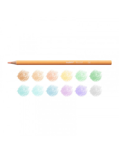 BOLSA PVC 12 LAPICES PASTEL CARIOCA 43034