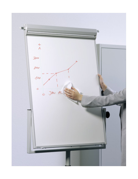 BOTE CON 100 TOALLITAS HÚMEDAS SIN ALCOHOL PARA LIMPIEZA DE PIZARRAS BLANCAS DURABLE 5759