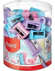 BOTE 75 SACAPUNTAS VIVO PASTEL 1 ORIFICIO MAPED 63011