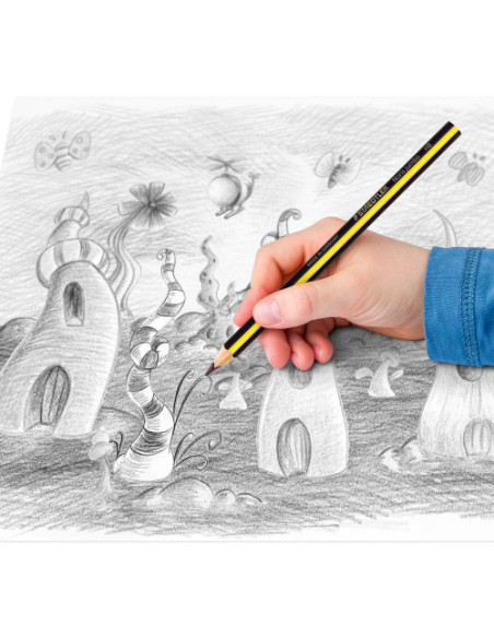 BOTE EXPOSITOR 72 PZAS LÁPIZ GRAFITO TRIANGULAR JUMBO NORIS 119 STAEDTLER 119 T72