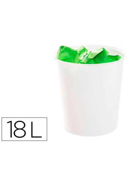PAPELERA 18 LITROS POLIPROPILENO 100% RECICLADO Y RECICLABLE 290 X 310 MM BLANCO ARCHIVO 2000 2001 BL PS PAPELERA 18 LITROS POLIPROPILENO 100% RECICLADO Y RECICLABLE 290 X 310 MM BLANCO ARCHIVO 2000 2001 BL PS
