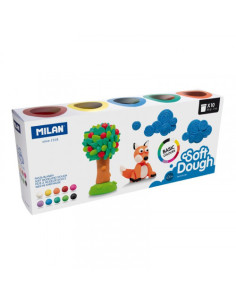 CAJA 10 FRASCOS 85GR BÁSICO SOFT DOUGH NUEVO MILAN 913510B