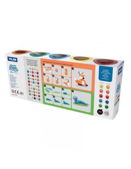 CAJA 10 FRASCOS 85GR BÁSICO SOFT DOUGH NUEVO MILAN 913510B