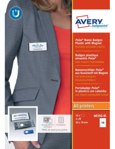 CAJA 10 PORTANOMBRES POLAR BADGE ANTRACITA CON...