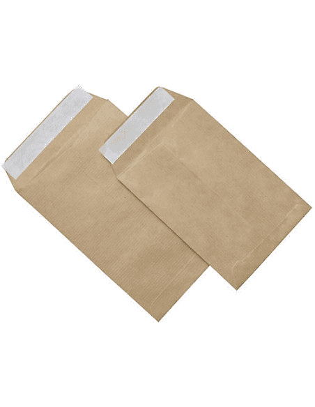 CAJA 100 BOLSAS SOBRE RADIOGRAFIA (370X450) KRAFT 90 GRS.AUTOSAM. AUTOADHESIVO CON TIRA DE SILICONA SAM 147550