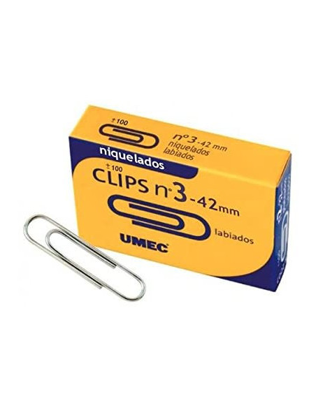 CAJA 100 CLIP NIQUELADO 42 MM U200404 UMEC
