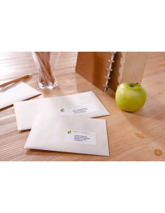 CAJA 100 ETIQUETAS BLANCAS RECICLADAS - QUICKPEEL - IMPRESORAS LÁSER - 63 2