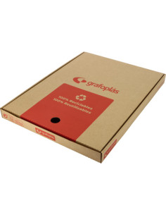 CAJA 100 FUNDAS MULTITALADROS FOLIO POLIPROPILENO EXTRA PIEL DE NARANJA 70 MICRAS GRAFOPLAS 5570000 2
