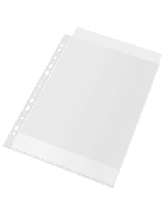 CAJA 100 FUNDAS POLIPROPILENO MULTITALADRO REFORZADA PIEL NARANJA A4 RECYCLE 70 MICRAS ESSELTE 627493 2