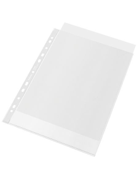 CAJA 100 FUNDAS POLIPROPILENO MULTITALADRO REFORZADA PIEL NARANJA A4 RECYCLE 70 MICRAS ESSELTE 627493