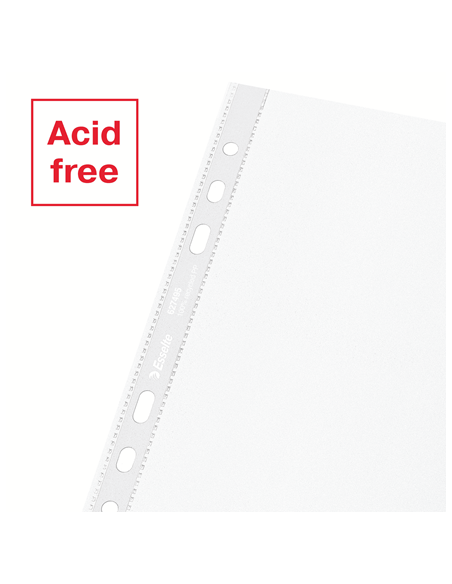 CAJA 100 FUNDAS POLIPROPILENO MULTITALADRO REFORZADA PIEL NARANJA A5 RECYCLE 70 MICRAS ESSELTE 627495