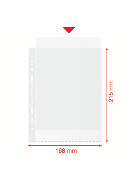 CAJA 100 FUNDAS POLIPROPILENO MULTITALADRO REFORZADA PIEL NARANJA A5 RECYCLE 70 MICRAS ESSELTE 627495