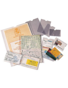 CAJA 100 FUNDAS PORTACARNETS EN PVC FORMATO (231X330 MM.) TRANSPARENTE ESSELTE 46014