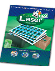 CAJA 100 HOJAS ETIQUETAS BLANCAS CON ESQUINAS REDONDAS-LÁSER/LÁSER DE COLOR/INYECCIÓN DE TINTA/FOTOCOPIADORAS-37