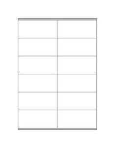 CAJA 100 HOJAS ETIQUETAS BLANCAS CON MÁRGENES-LÁSER/INYECCIÓN DE TINTA/FOTOCOPIADORAS-105X48 MM MEGASTAR LP4MS-10548