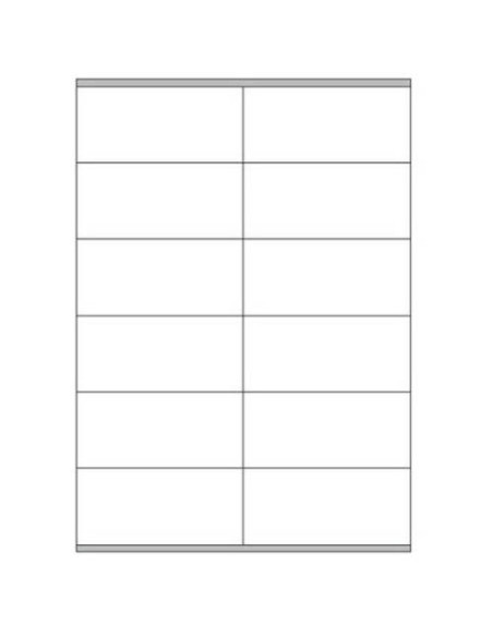 CAJA 100 HOJAS ETIQUETAS BLANCAS CON MÁRGENES-LÁSER/INYECCIÓN DE TINTA/FOTOCOPIADORAS-105X48 MM MEGASTAR LP4MS-10548