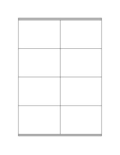 CAJA 100 HOJAS ETIQUETAS BLANCAS CON MÁRGENES-LÁSER/INYECCIÓN DE TINTA/FOTOCOPIADORAS-105X72 MM MEGASTAR LP4MS-10572
