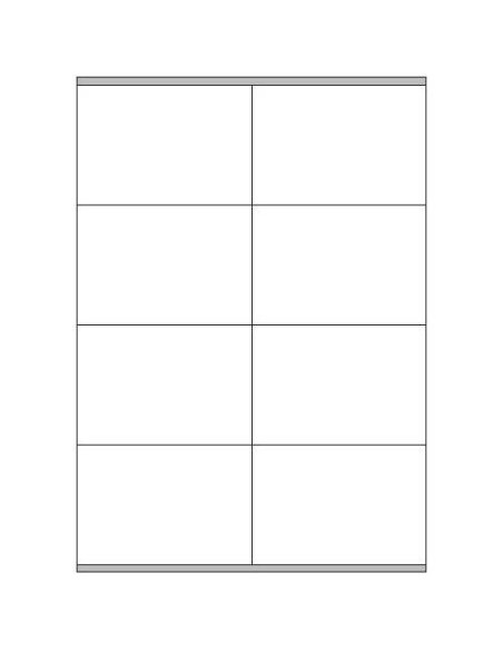 CAJA 100 HOJAS ETIQUETAS BLANCAS CON MÁRGENES-LÁSER/INYECCIÓN DE TINTA/FOTOCOPIADORAS-105X72 MM MEGASTAR LP4MS-10572