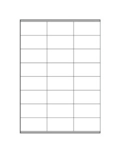 CAJA 100 HOJAS ETIQUETAS BLANCAS CON MÁRGENES-LÁSER/INYECCIÓN DE TINTA/FOTOCOPIADORAS-70X36 MM MEGASTAR LP4MS-7036