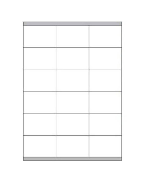 CAJA 100 HOJAS ETIQUETAS BLANCAS CON MÁRGENES-LÁSER/INYECCIÓN DE TINTA/FOTOCOPIADORAS-70X48 MM MEGASTAR LP4MS-7048