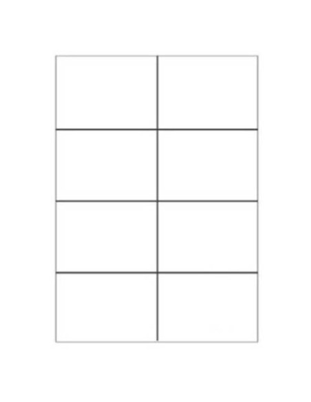 CAJA 100 HOJAS ETIQUETAS BLANCAS SIN MÁRGENES-LÁSER/INYECCIÓN DE TINTA/FOTOCOPIADORAS-105X74 MM MEGASTAR LP4MS-10574