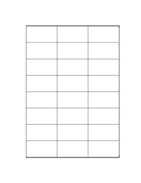 CAJA 100 HOJAS ETIQUETAS BLANCAS SIN MÁRGENES-LÁSER/INYECCIÓN DE TINTA/FOTOCOPIADORAS-70X37 MM MEGASTAR LP4MS-7037