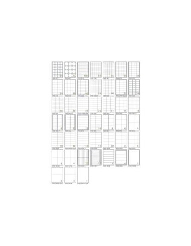 CAJA 100 HOJAS ETIQUETAS BLANCAS SIN MÁRGENES-LÁSER/LÁSER DE COLOR/INYECCIÓN DE TINTA/FOTOCOPIADORAS-105X74 MM TICO LP4W-10574