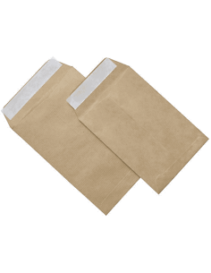 CAJA 250 BOLSAS CUARTO PROLONGADO (184X261) KRAFT 80 GRS. AUTOSAM AUTOADHESIVO CON TIRA DE SILICONA SAM 141705