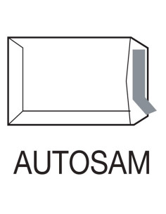 CAJA 250 BOLSAS DIN C4 (229X324) OFSSET BLANCO 100 GRS. V.D. 50X110 B.220 D.20 AUTOSAM AUTOADHESIVO CON TIRA SILICONA SAM 148900