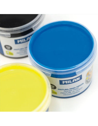 CAJA 6 TARROS 100ML DE PINTURA DEDOS COLORES...