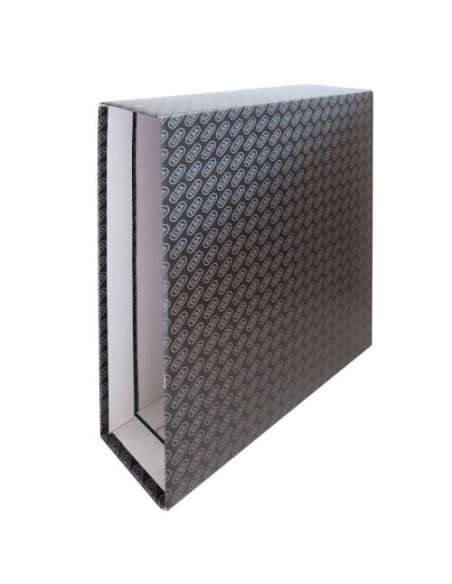 CAJETIN ARCHIVADOR PALANCA Y CARPETA DE ANILLAS FOLIO ANCHO COLOR NEGRO ELBA 100580161