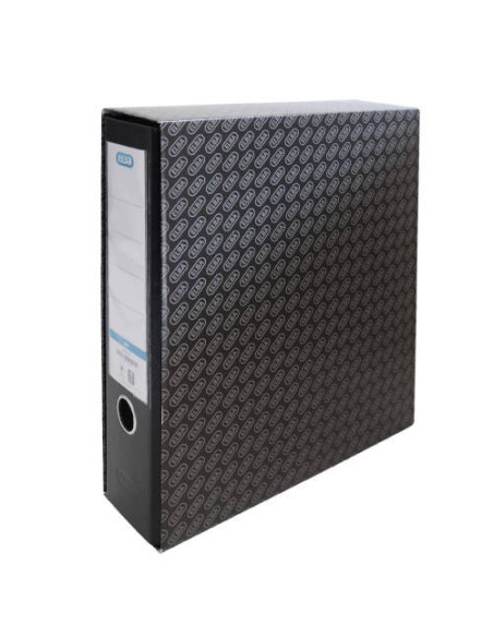 CAJA ARCHIVADOR PALANCA Y CARPETA DE ANILLAS FOLIO ANCHO COLOR NEGRO ELBA 100580161