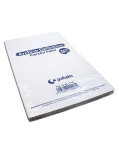 PACK 10 ARCHIVADORES DEFINITIVOS CARTON FOLIO 360X253X100MM BLANCO GRAFOPLAS 70907703