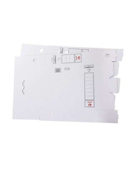 CAJA ARCHIVO DEFINITIVO CARTON FOLIO 360X253X100MM BLANCO GRAFOPLAS  PACK 10