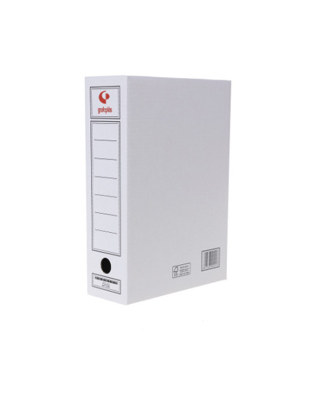 CAJA ARCHIVO DEFINITIVO CARTON FOLIO 360X253X100MM BLANCO GRAFOPLAS  PACK 10